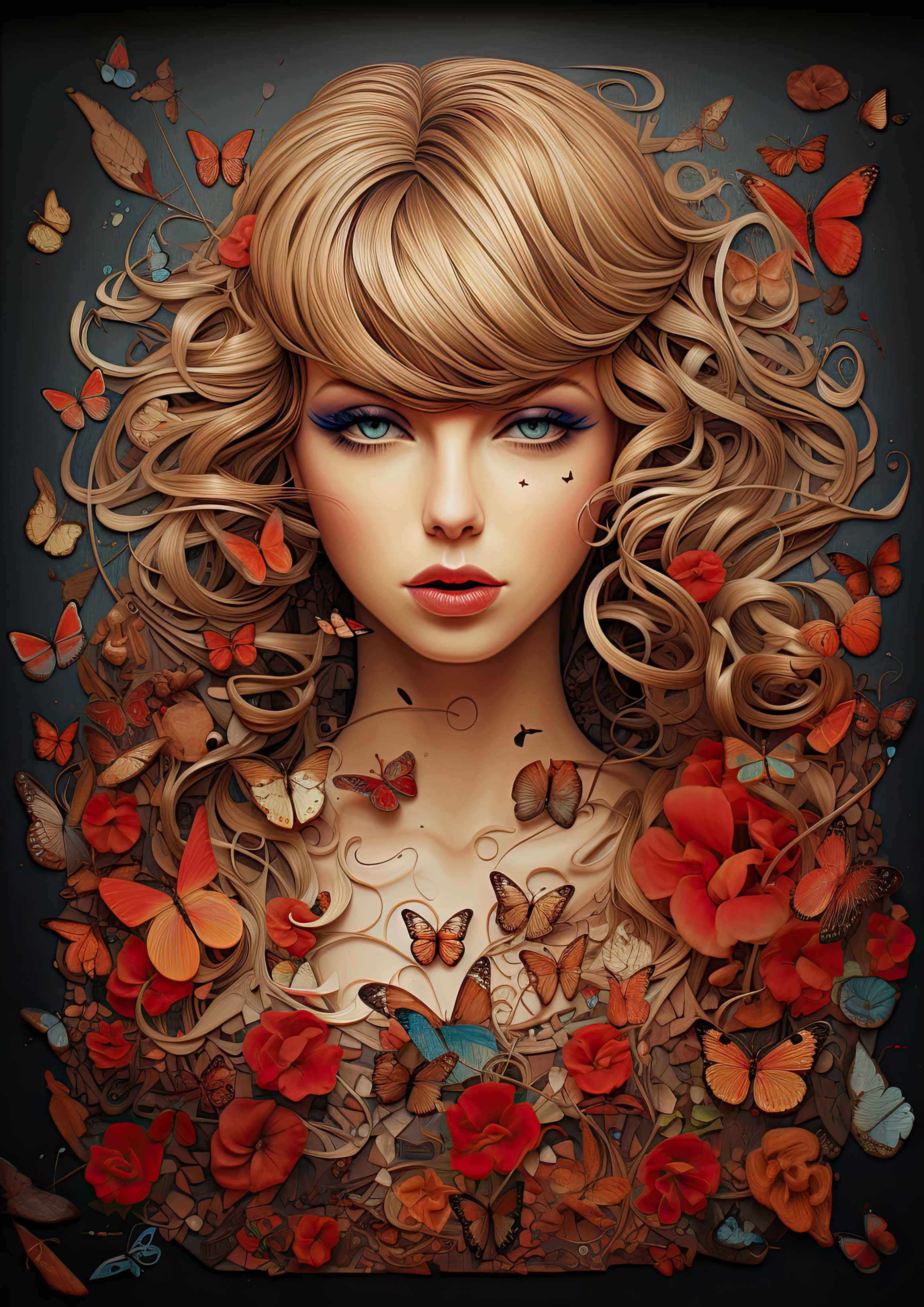 Preview for Surreal-woman-butterfly-portrait-taylor-swift-background-7fe92