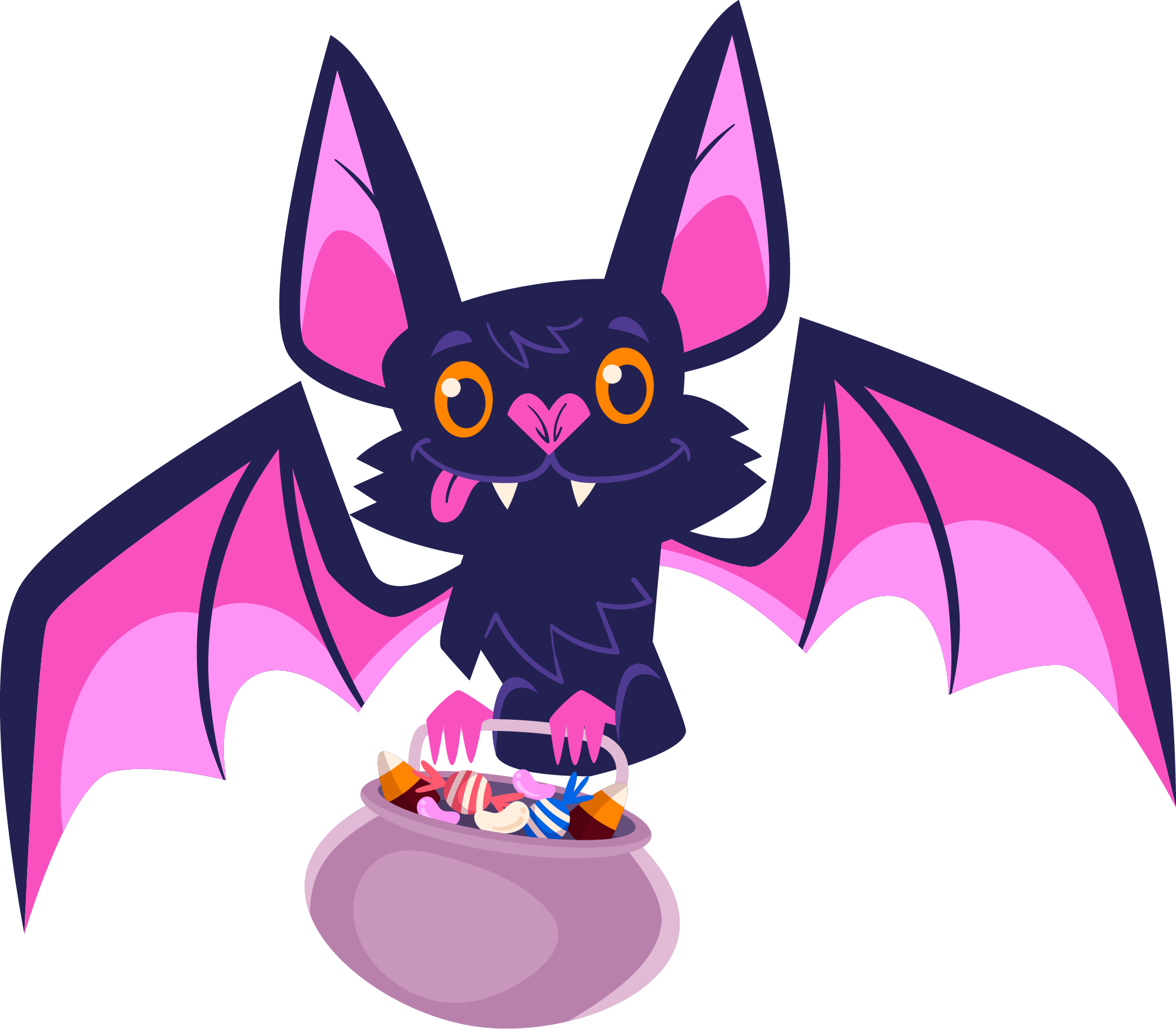 Preview for Cartoon-bat-candy-illustration-bats-sticker-bf413