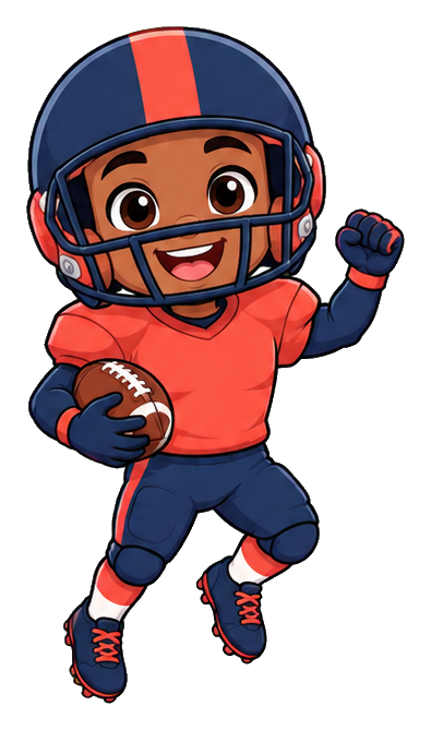 Preview for Coral Touchdown Hop Football Sticker