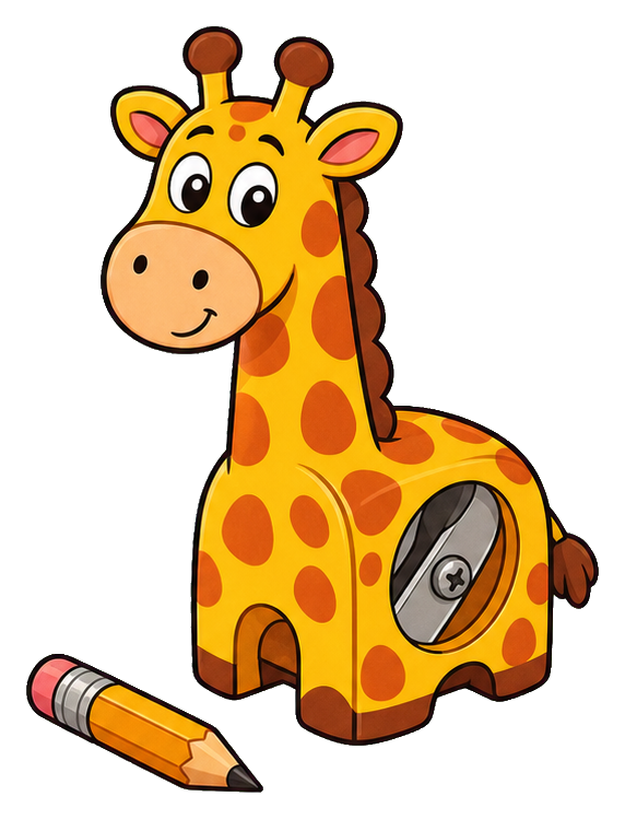 Preview for Giraffe Pencil Sharpener Sticker