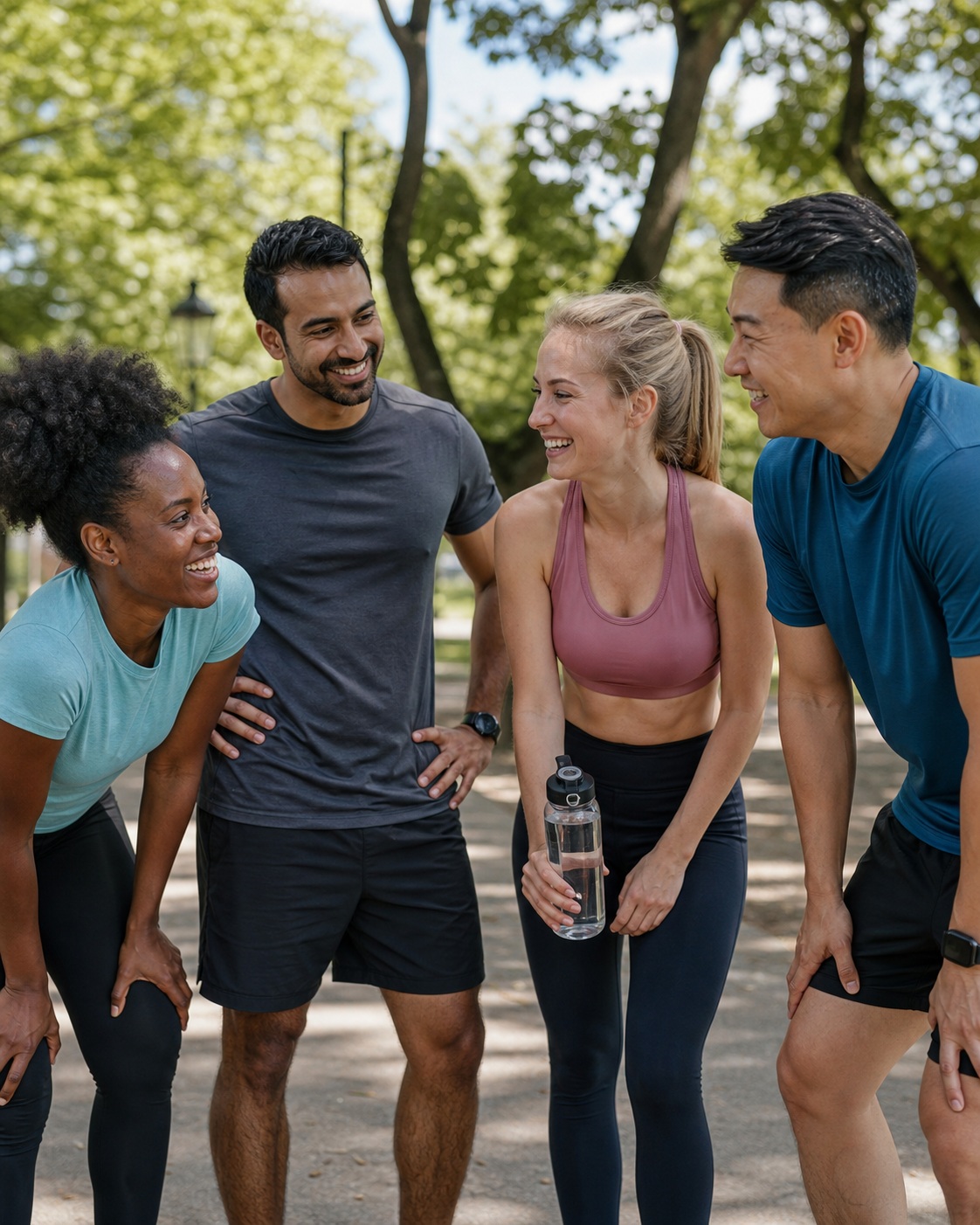 Preview for Social Fitness Group Background Stock Image