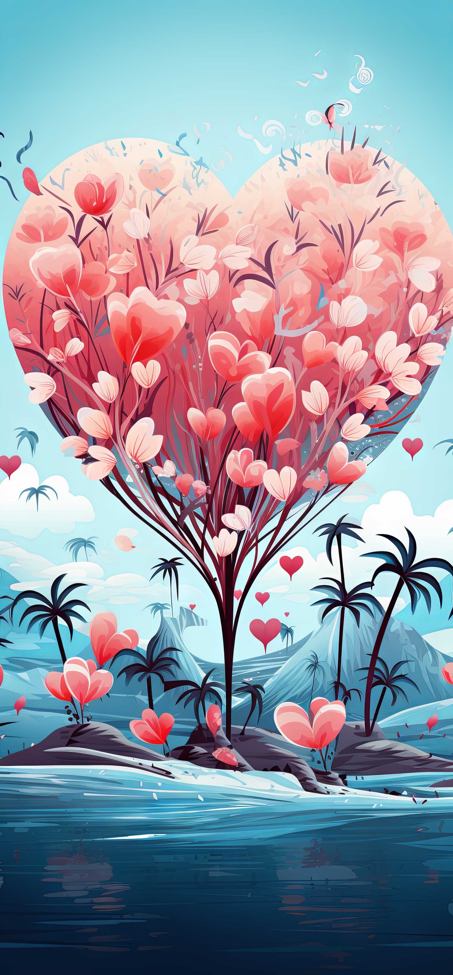 Preview for Heart-tree-paradise-heart-phone-background-144c4