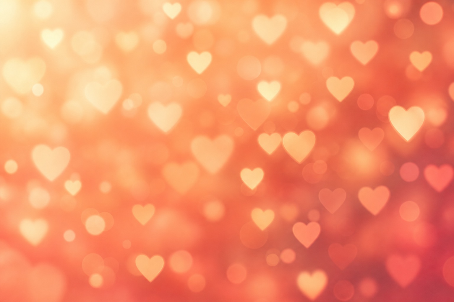Preview for Peach Heart Glow Background