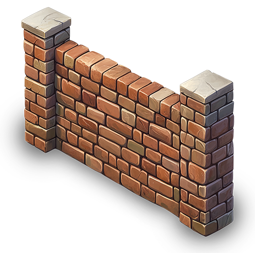 Preview for Brick-wall-illustration-fence-sticker-4b04c