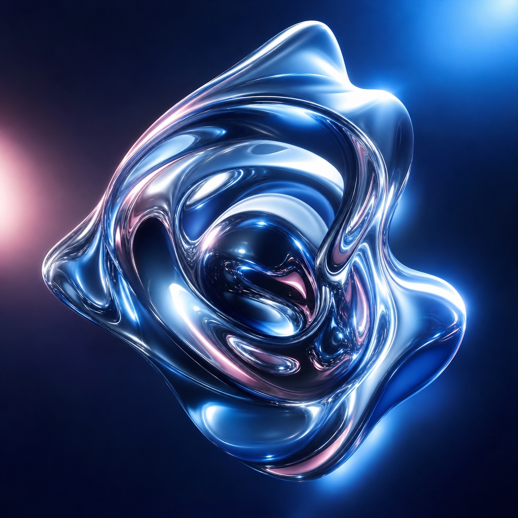 Preview for Futuristic Chrome Abstract Background