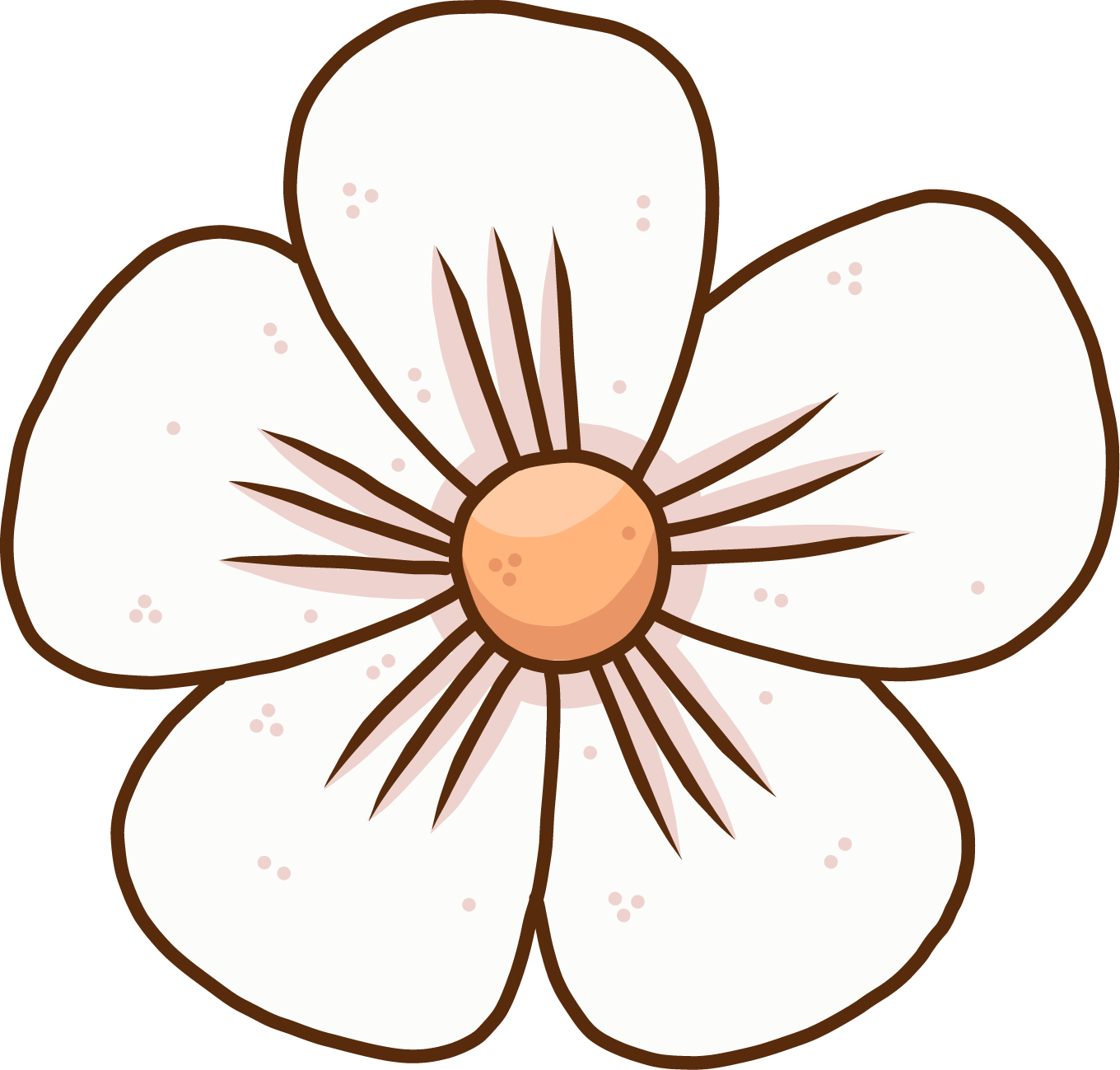 Preview for White-flower-illustration-cute-love-sticker-f01ec