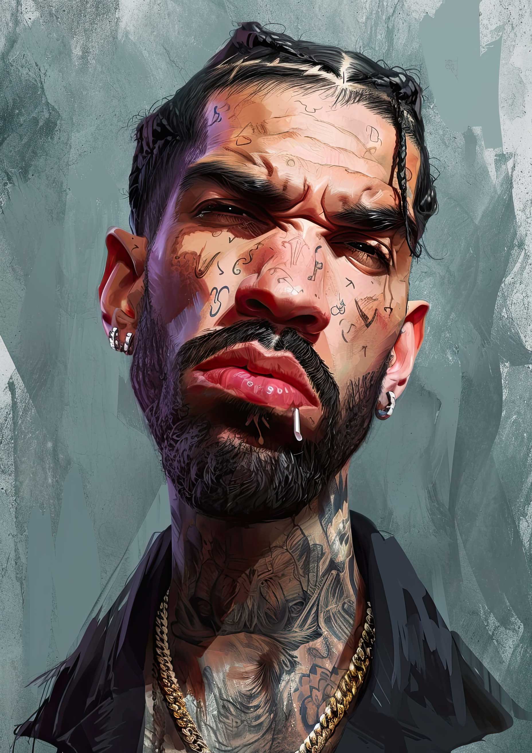 Preview for Tattooed-man-portrait-art-celebrities-background-f14df