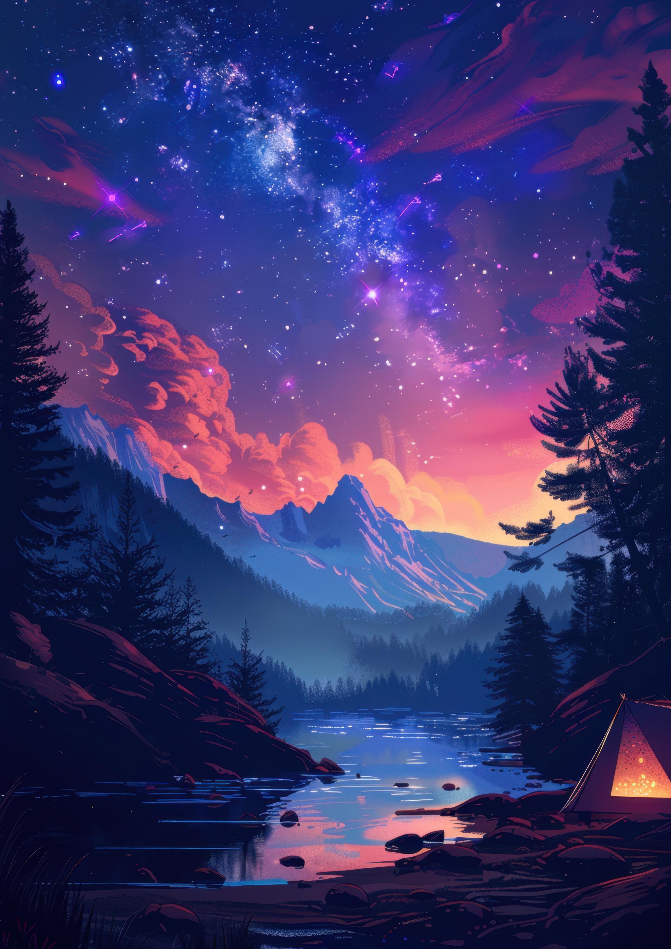 Preview for Camping-under-starry-night-sky-astrophotography-photo-background-fa1b8