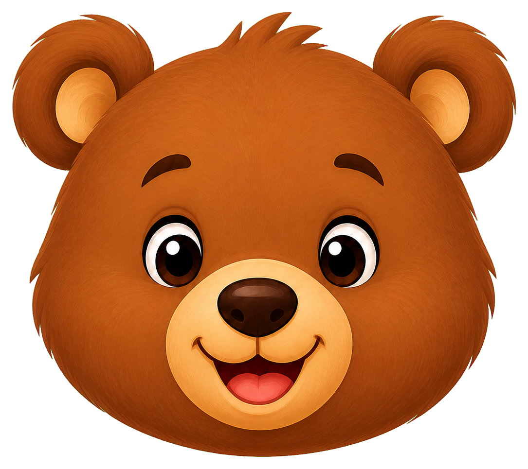 Preview for Bear Face Round Sticker