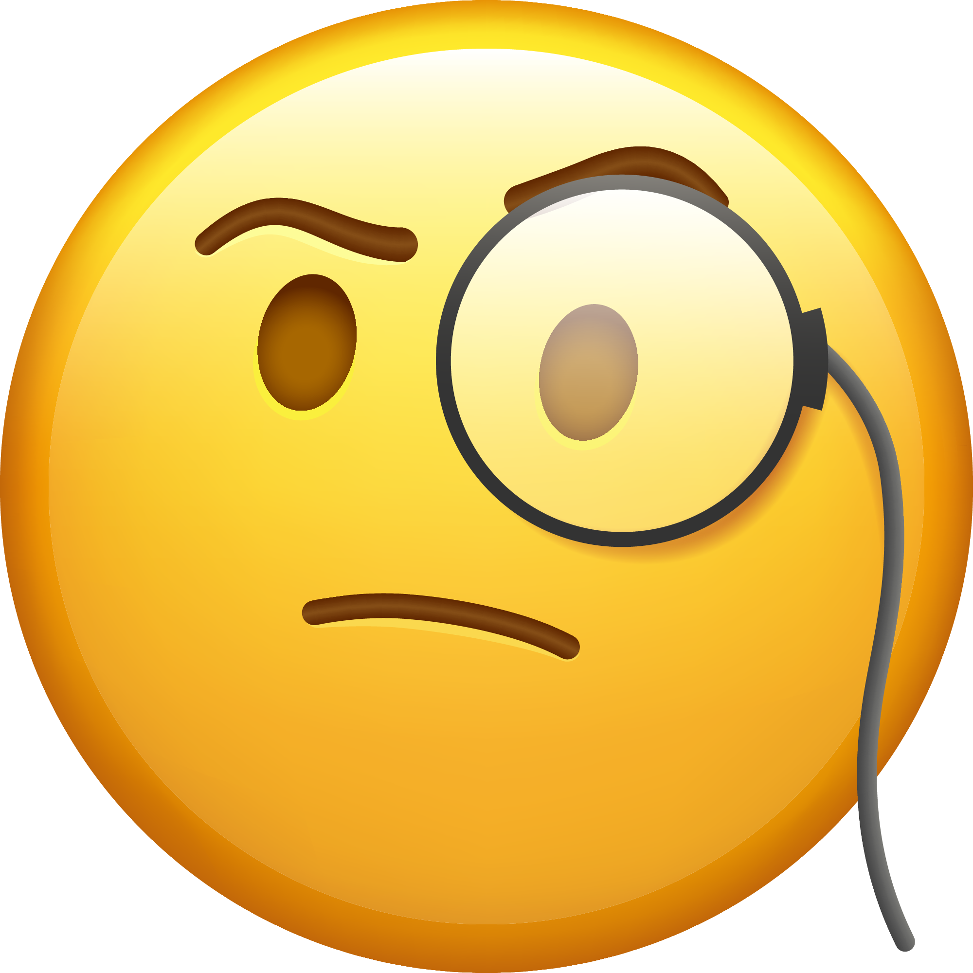 Preview for Thoughtful-emoji-magnifying-glass-emoji-classic-sticker-b77ef