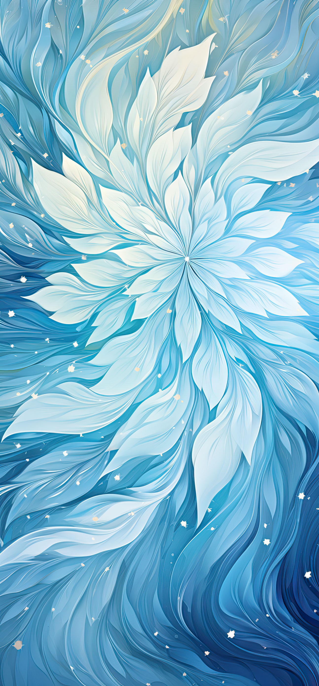 Preview for Blue-floral-pattern-design-christmas-phone-background-6cc22
