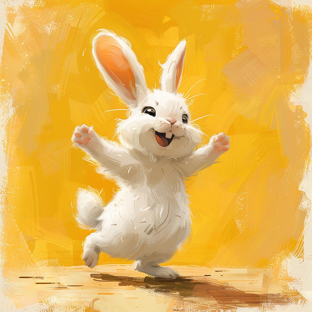 Preview for Happy-white-rabbit-dancing-easter-meme-background-e7487