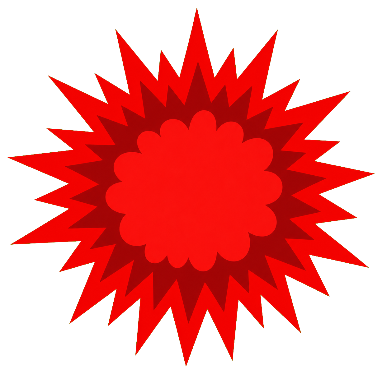 Preview for Layered Red Burst Sticker