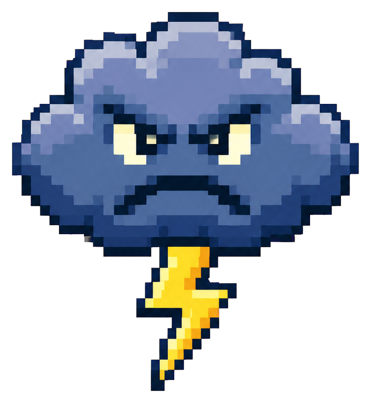 Preview for Stormy Grumpy Cloud Sprite Sticker