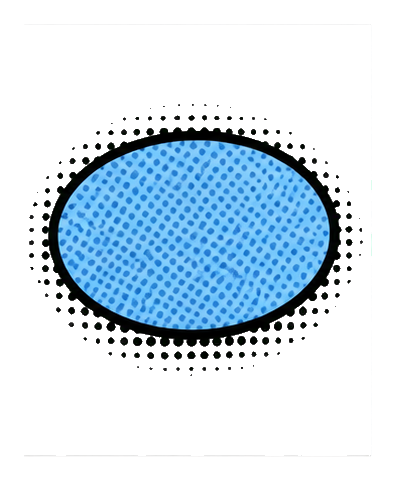 Preview for Halftone Oval Comic Sticker