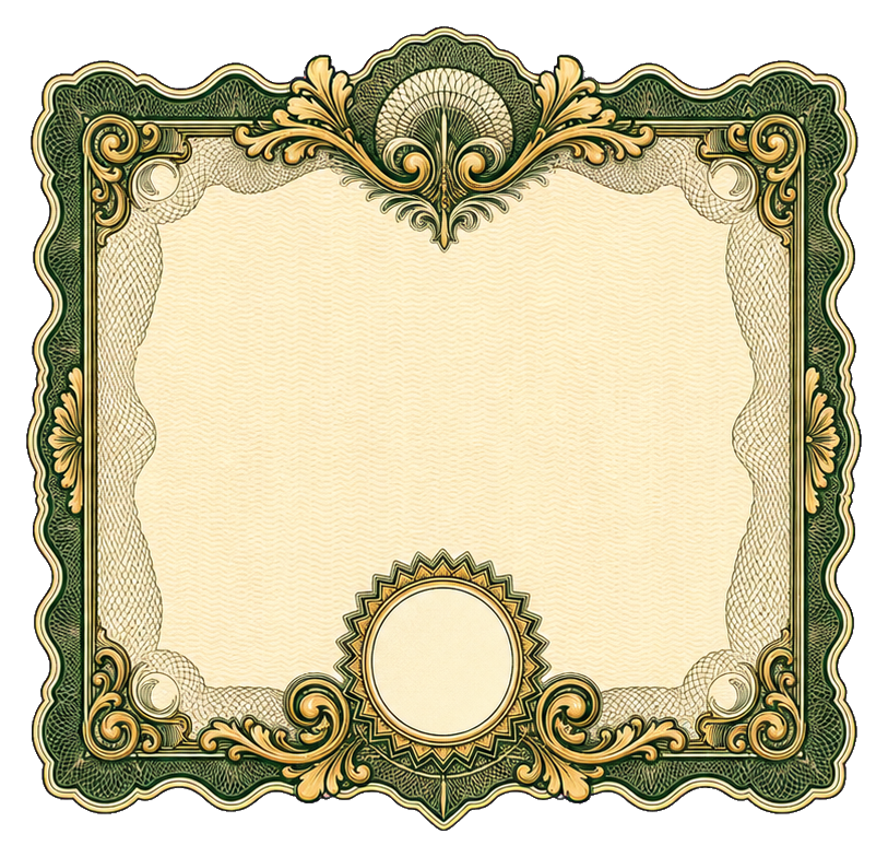 Preview for Stock Certificate Sticker Graphic