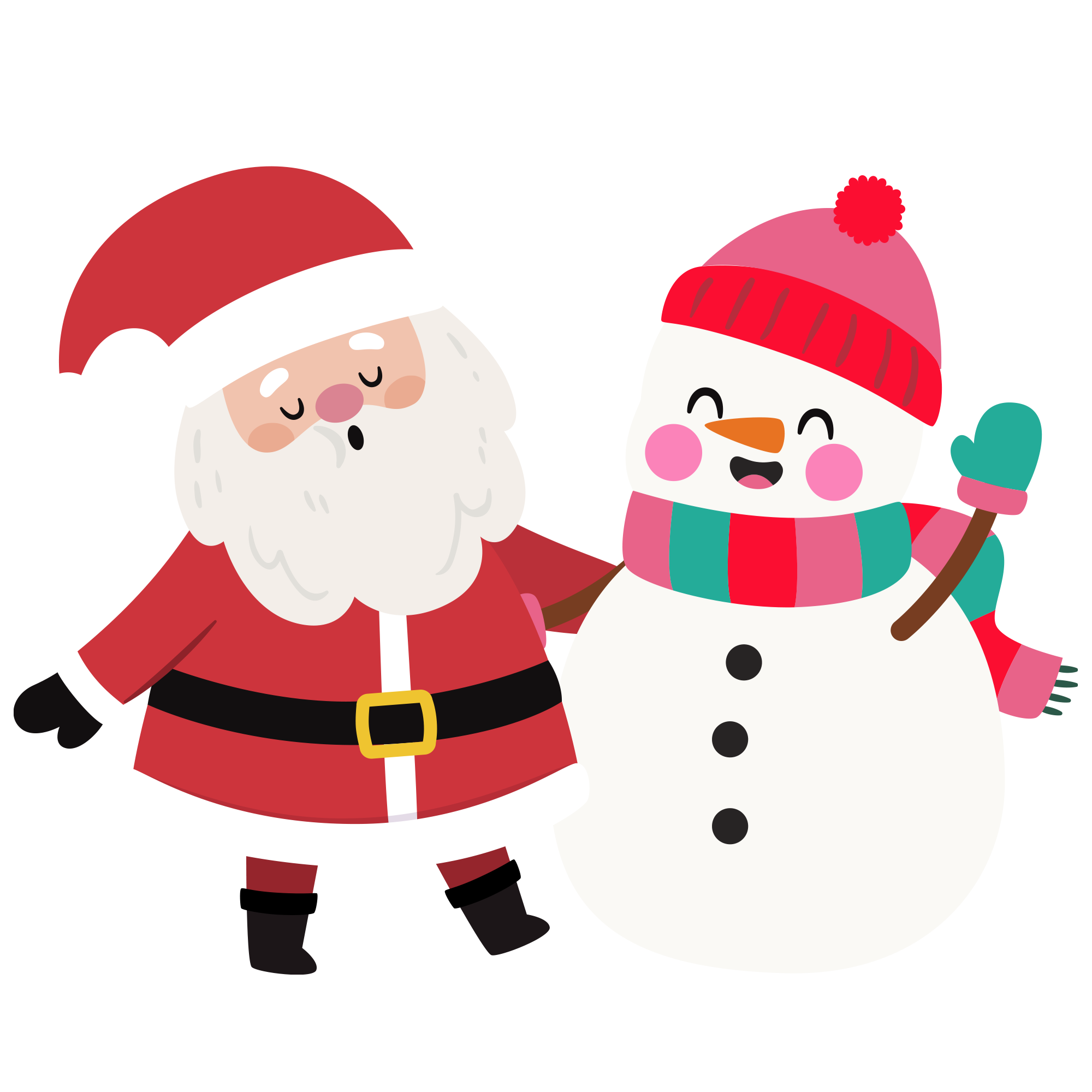 Preview for Santa-snowman-singing-duo-christmas-sticker-ead3f