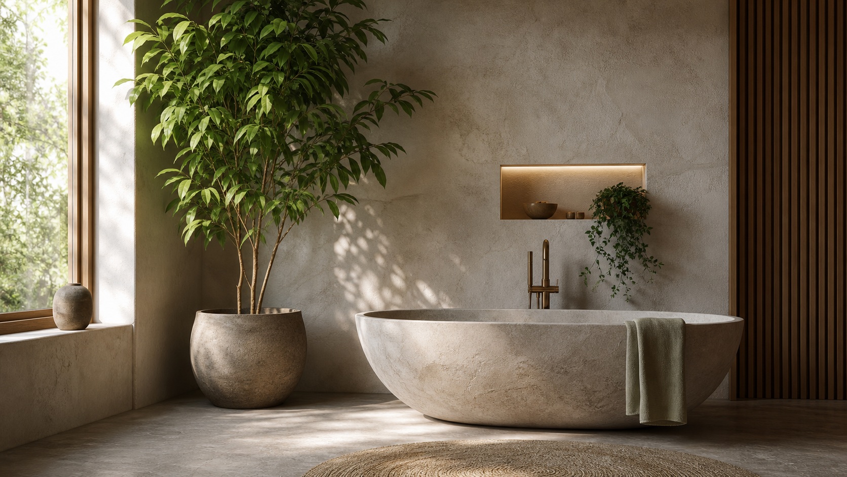 Preview for Biophilic Bathroom Stock Background