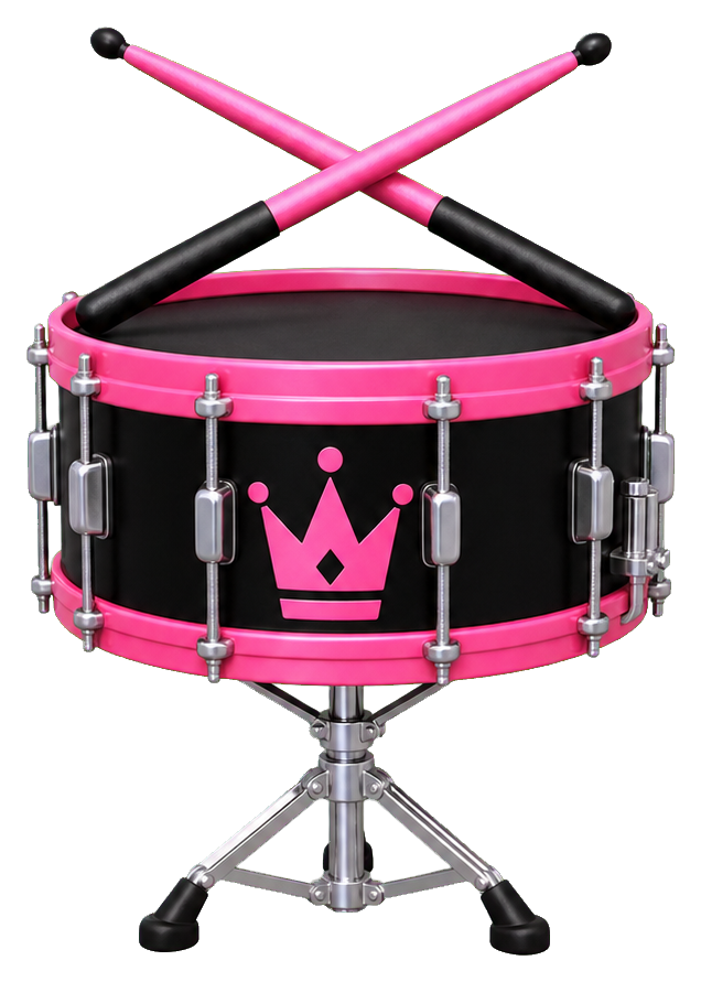 Preview for Pink Crown Drum Sticker