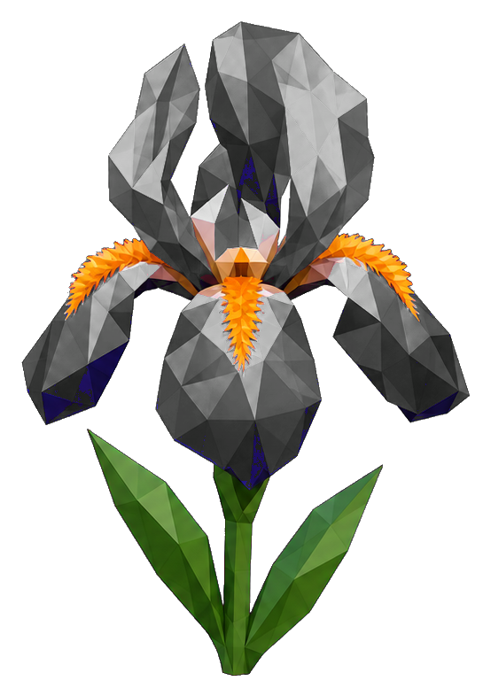 Preview for Low Poly Violet Iris Sticker