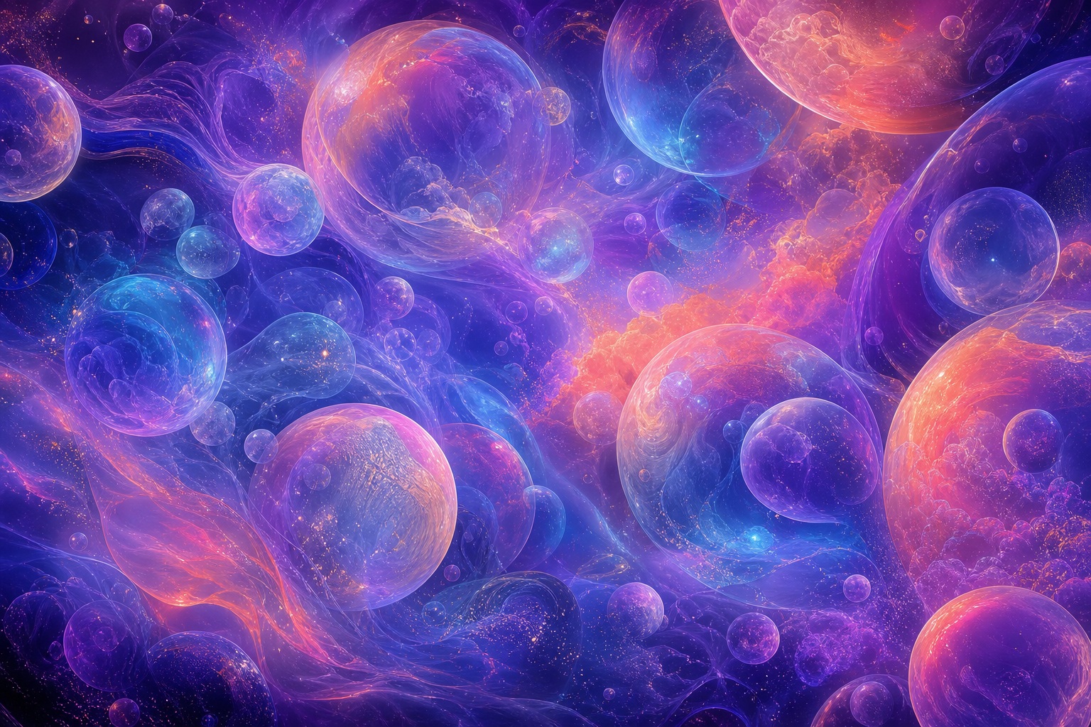 Preview for Iridescent Blacklight Cosmic Bubble Background