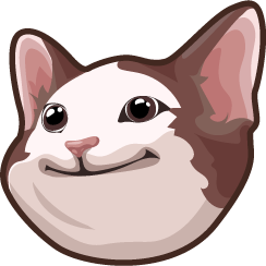 Preview for Smiling-cartoon-cat-face-animal-sticker-03b86