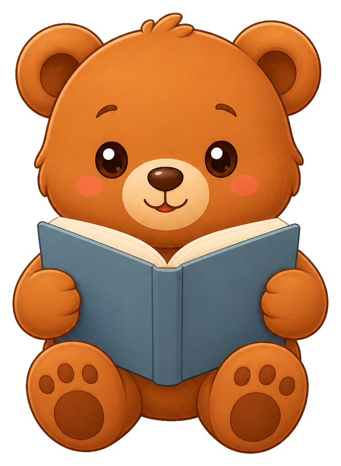 Preview for Bear Reading Sticker Graphic