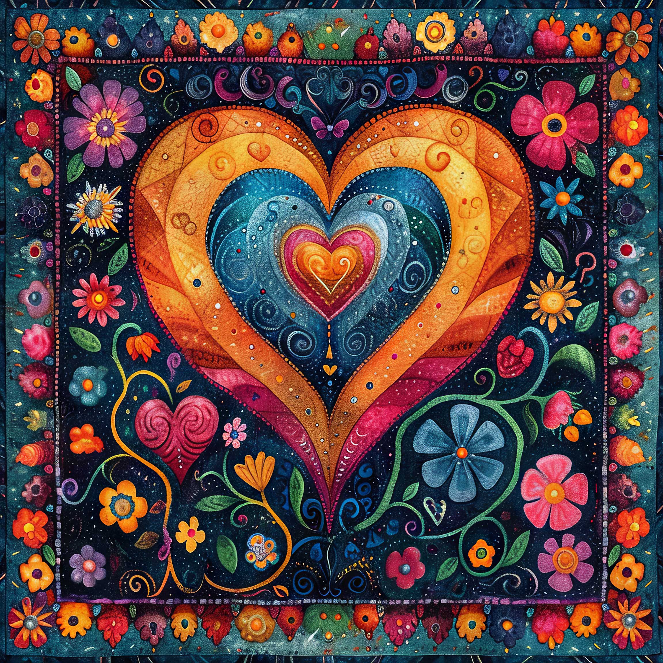 Preview for Heart-floral-art-design-love-background-7e60d