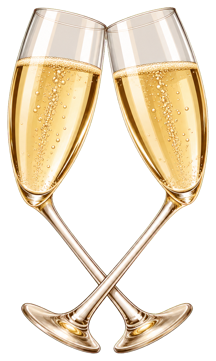 Preview for Wedding Champagne Glasses Sticker