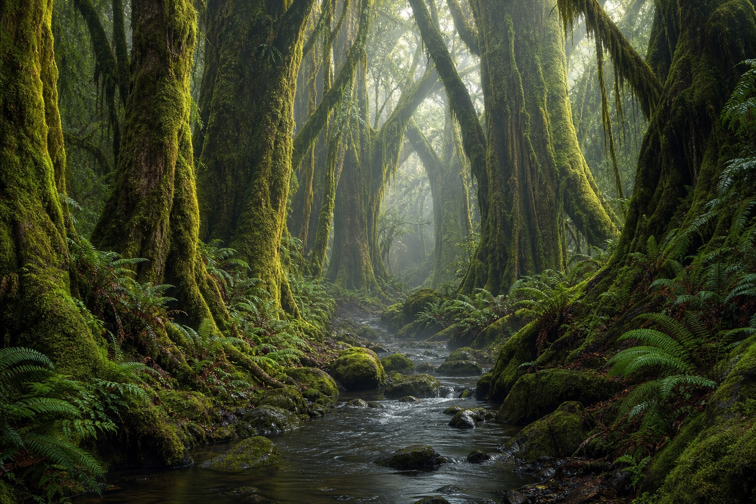 Preview for Moss Cathedral Forest Background