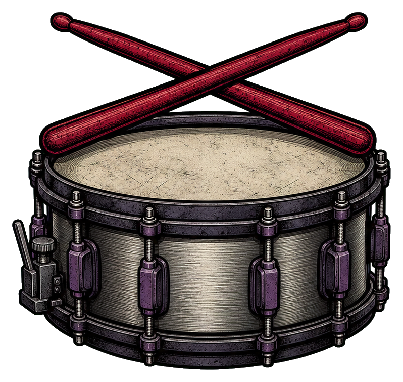 Preview for Snare Crossed Drumsticks Sticker