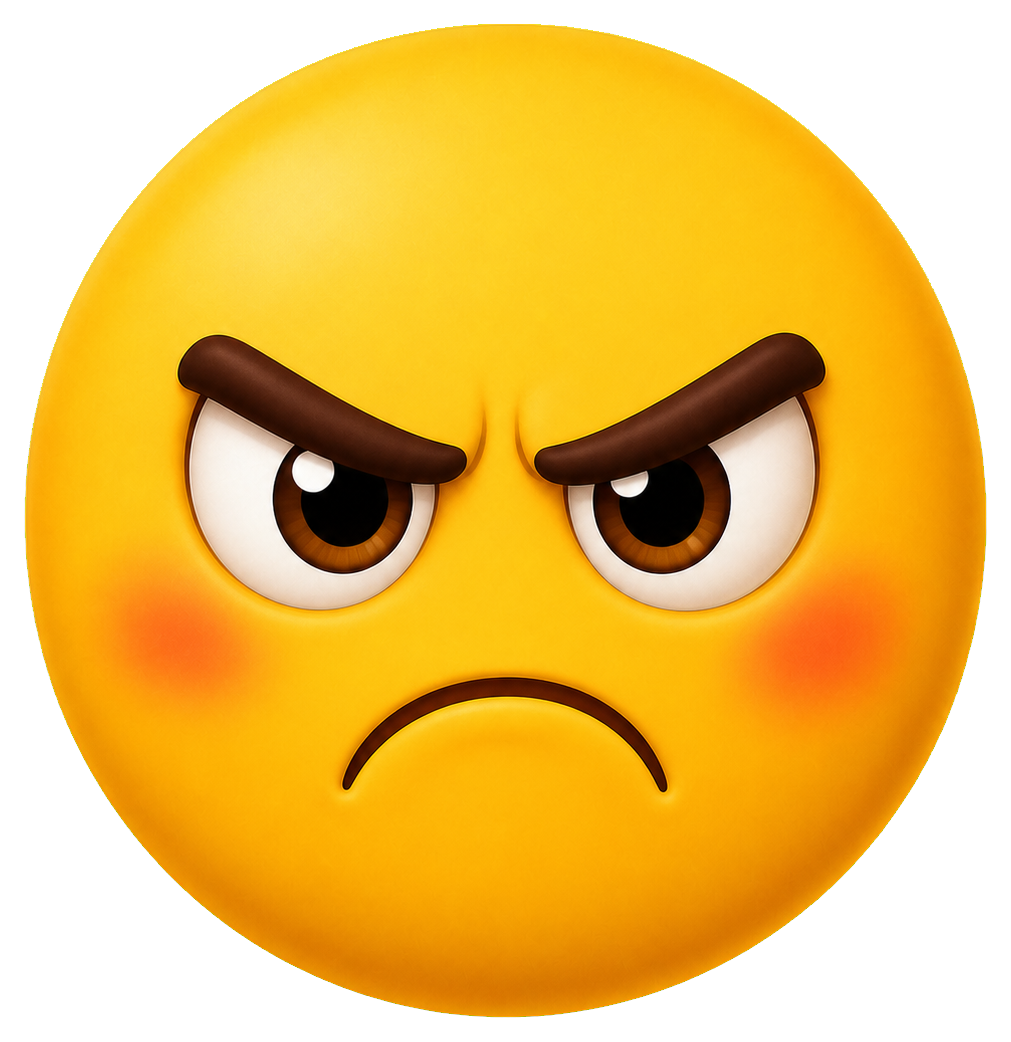 Preview for Grumpy Frown Face Sticker