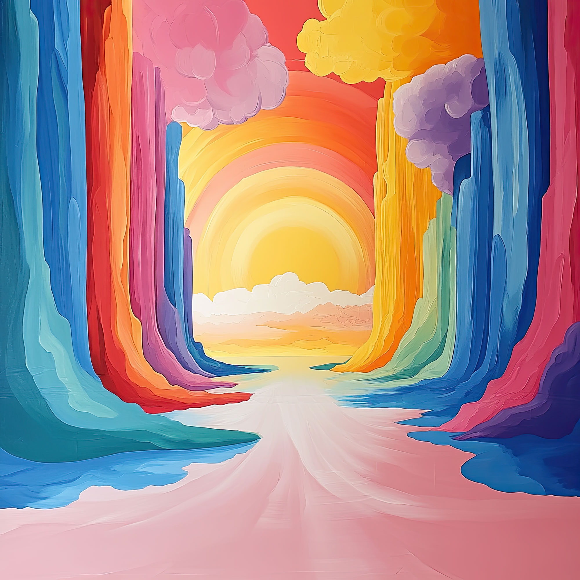 Preview for Vibrant-pathway-to-serenity-whimsical-backdrop-background-3f440