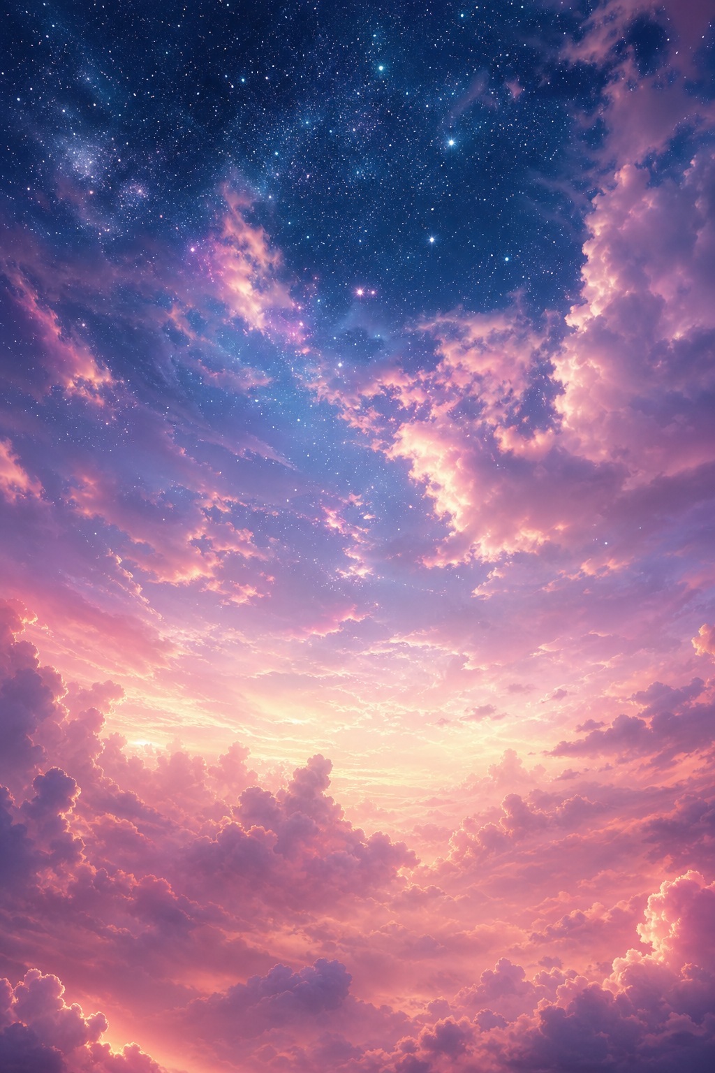 Preview for Dreamy Pastel Starry Sky Background