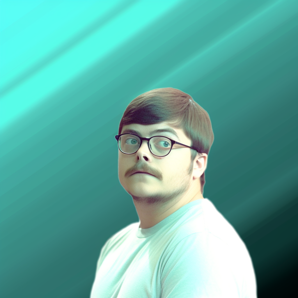 Preview for Illustrated-portrait-teal-background-human-meme-62622