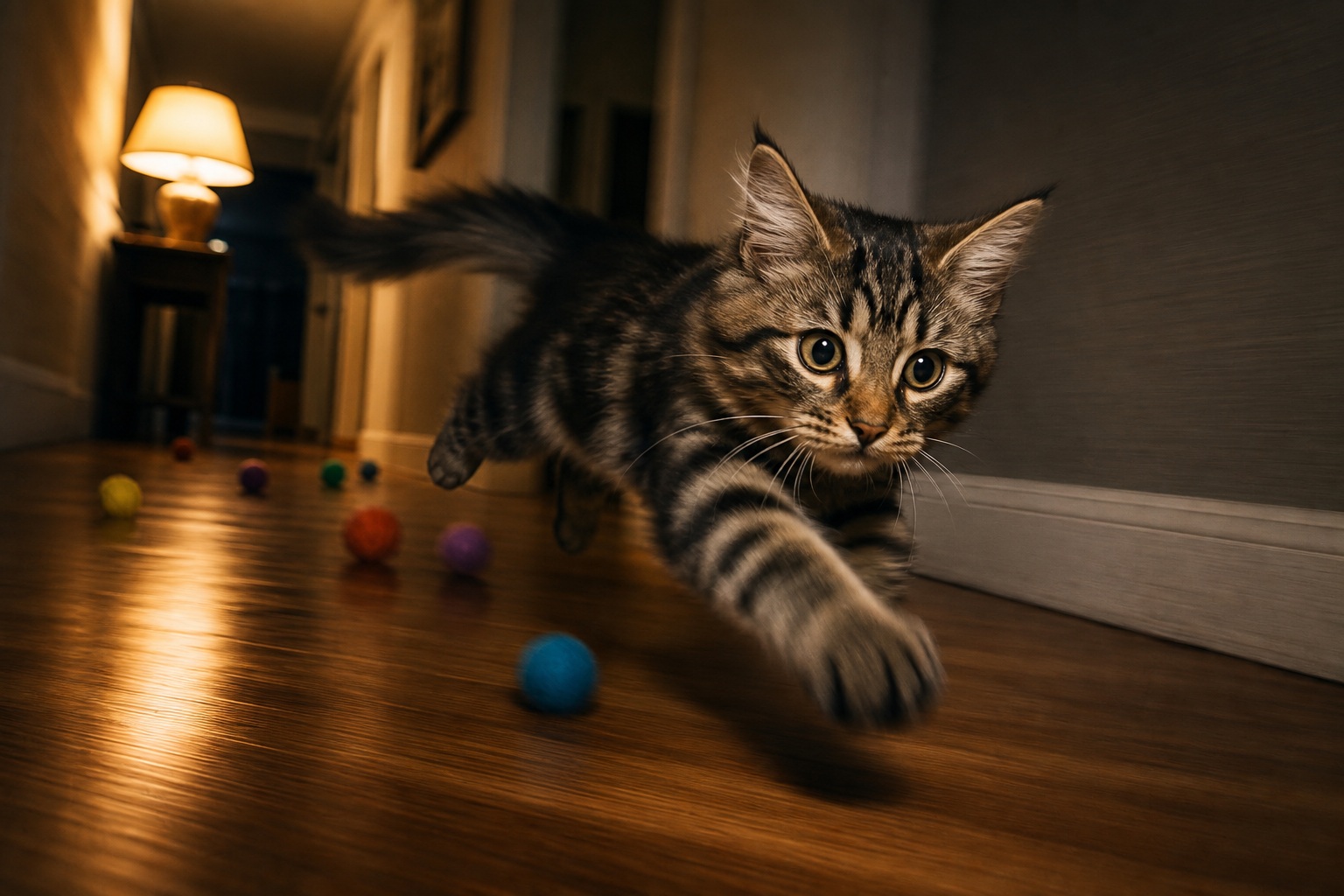 Preview for Blurred Cat Zoomies Night Background