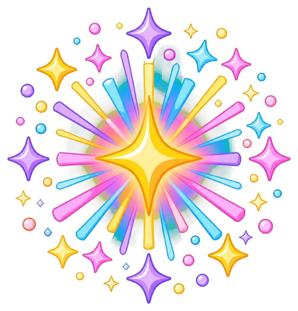 Preview for Round Twinkle Burst Sticker
