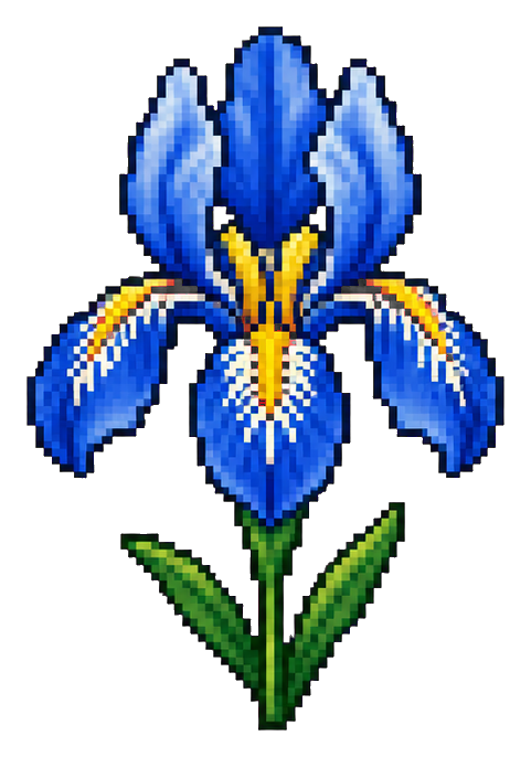 Preview for Blue Pixel Iris Sticker