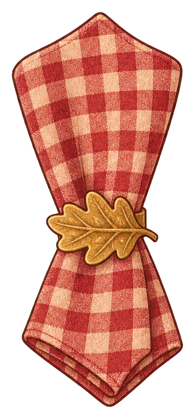 Preview for Cranberry Gingham Thanksgiving Napkin Sticker
