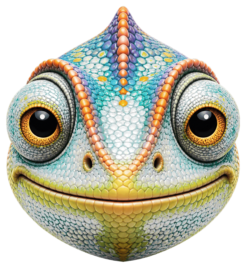 Preview for Round Chameleon Face Sticker