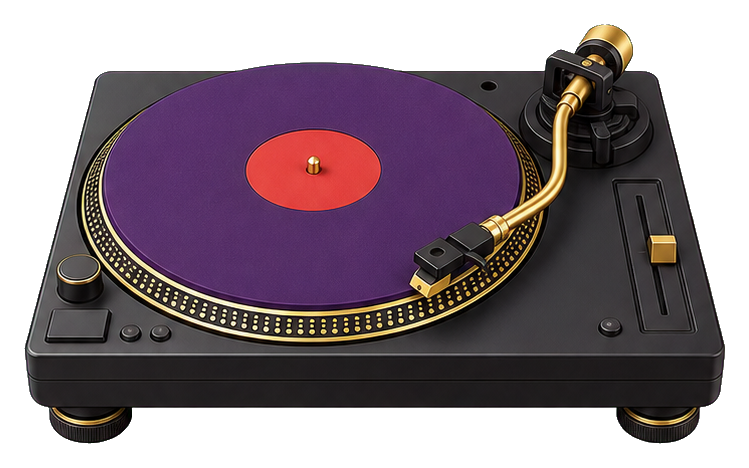 Preview for Gold Dj Turntable Sticker