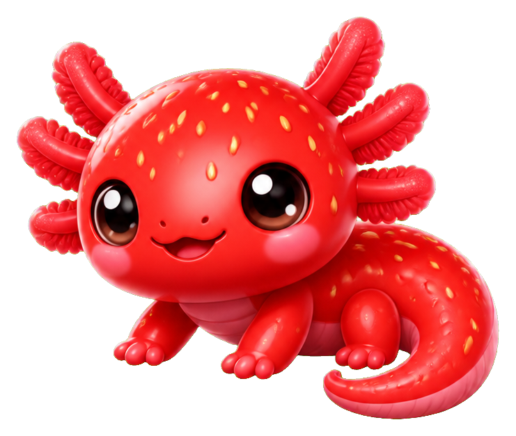 Preview for Strawberry Axolotl Sticker Graphic