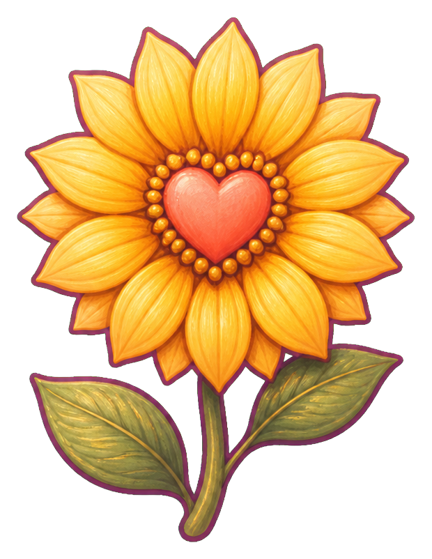 Preview for Sunflower Heart Sticker