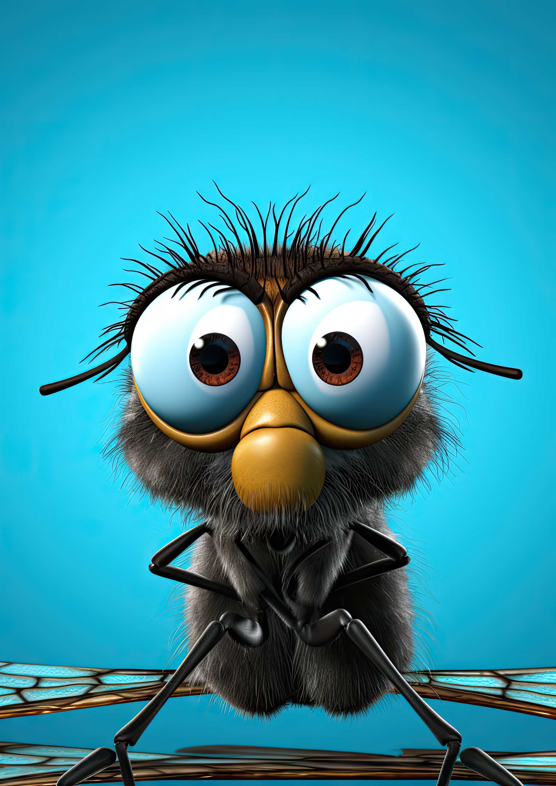 Preview for Cartoon-fly-illustration-ai-animal-background-0a55b