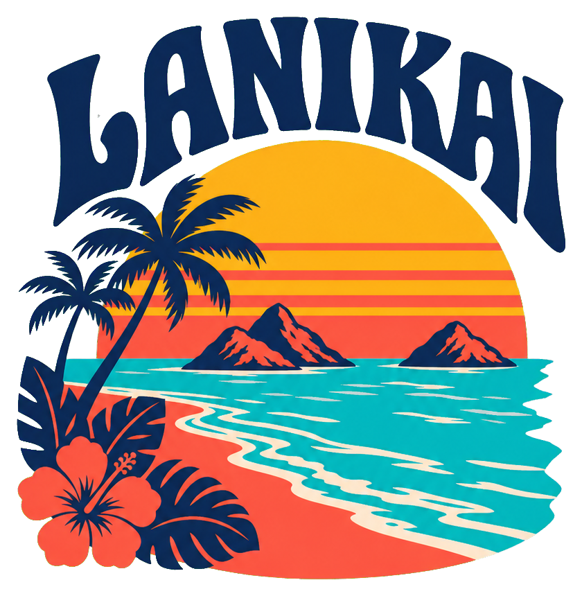 Preview for Lanikai Beach Retro Hawaii Sticker