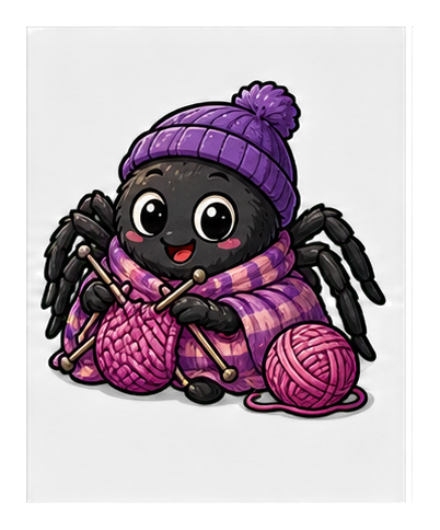 Preview for Cozy Knitter Spider Sticker