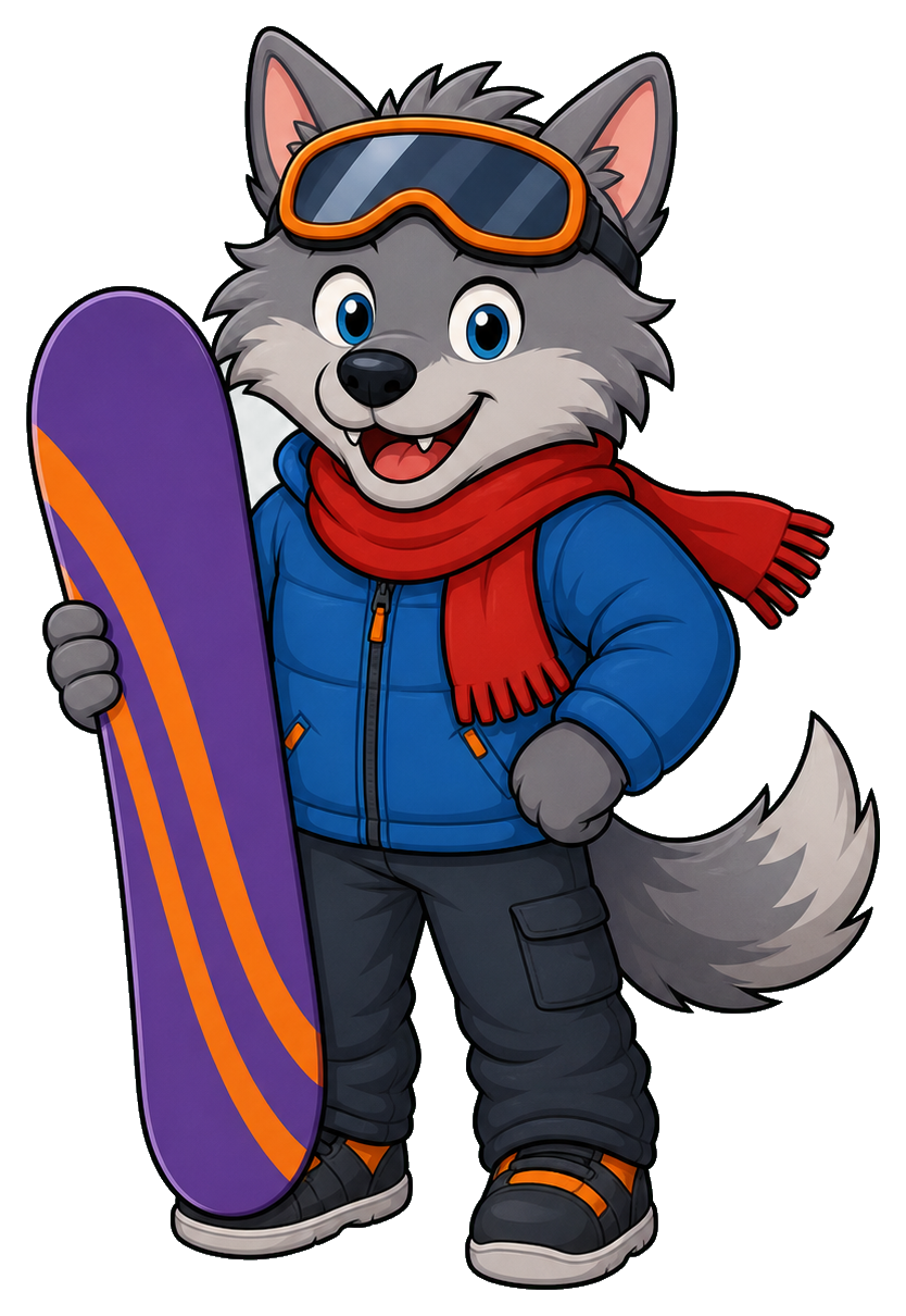 Preview for Snowboard Wolf Sticker