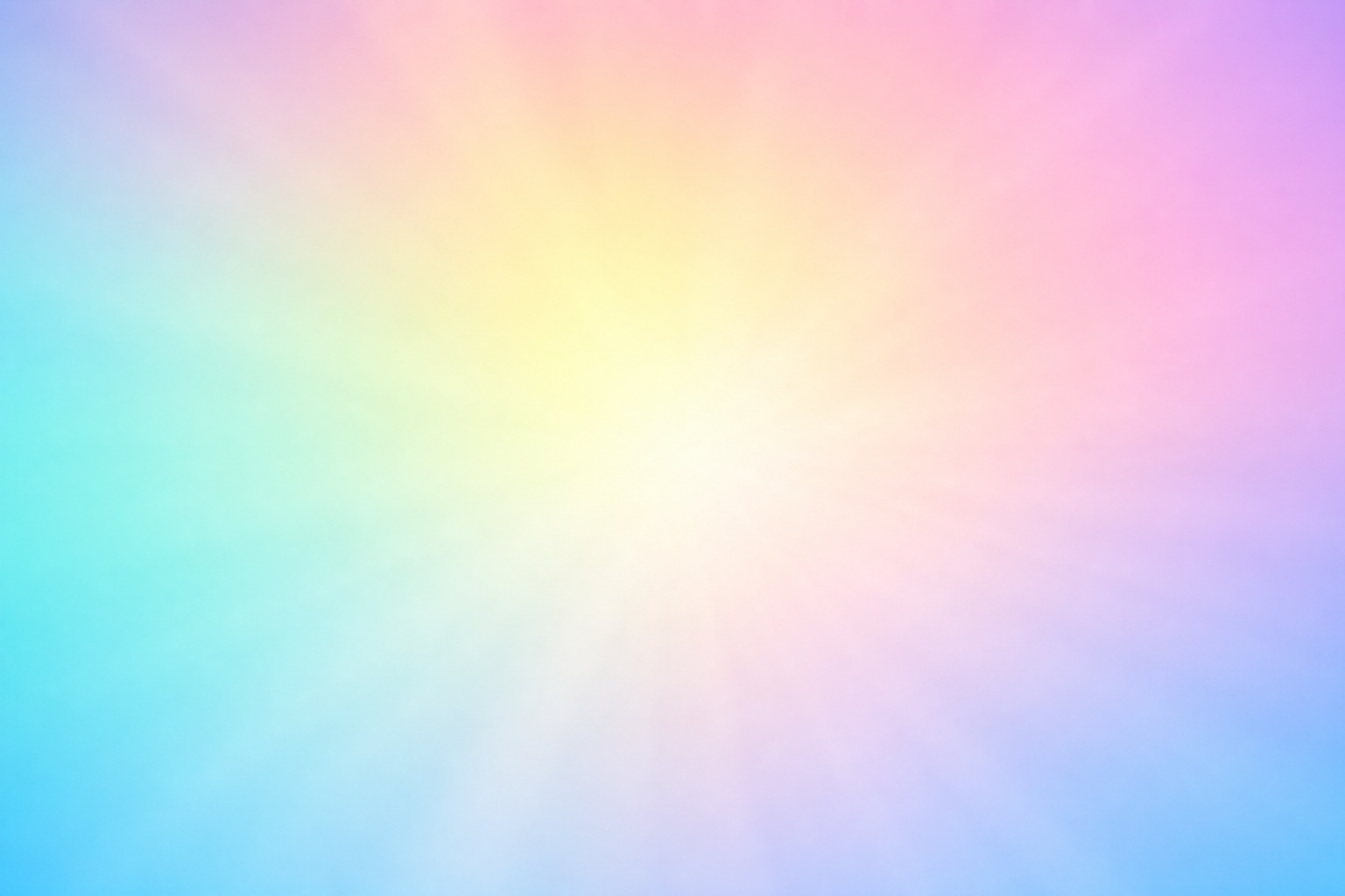 Soft rainbow radial glow fading into pastel blue, pink, yellow, and green edges.