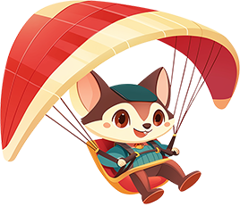 Preview for Cartoon-character-paragliding-sticker-104c9