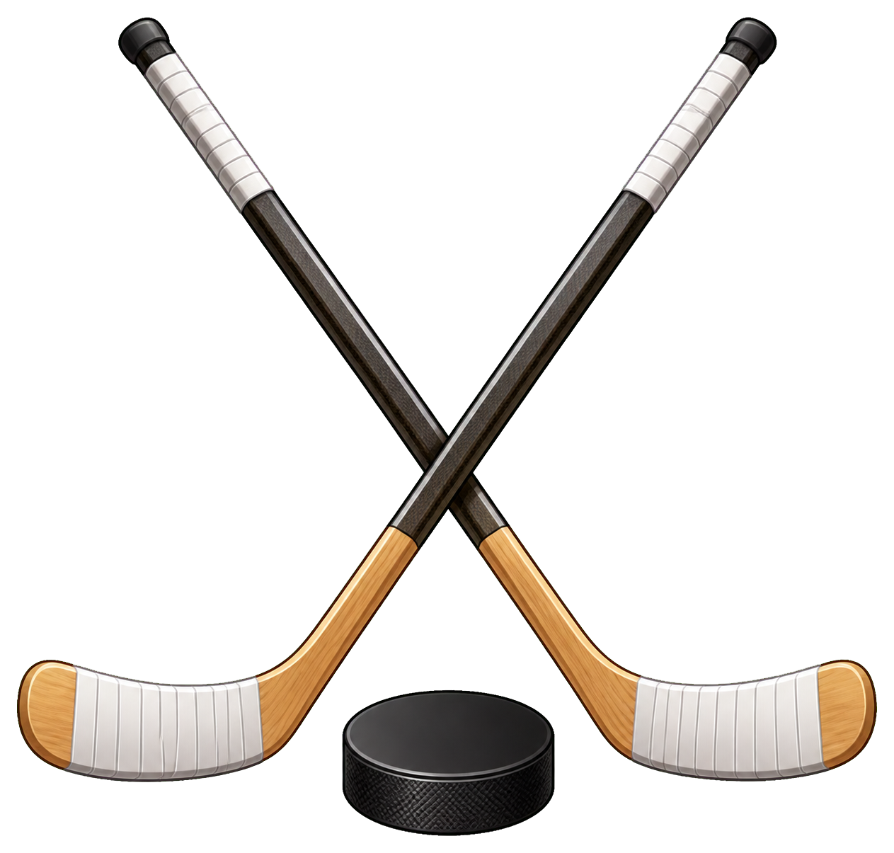 Preview for Crossed Hockey Sticks And Puck Sticker